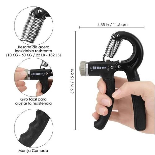 Set 5 Piezas Hand Grip Ejercitador Manos y Antebrazo - Imagen 3