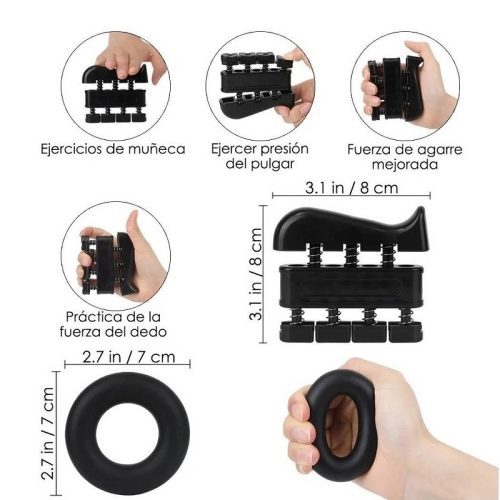 Set 5 Piezas Hand Grip Ejercitador Manos y Antebrazo - Imagen 4